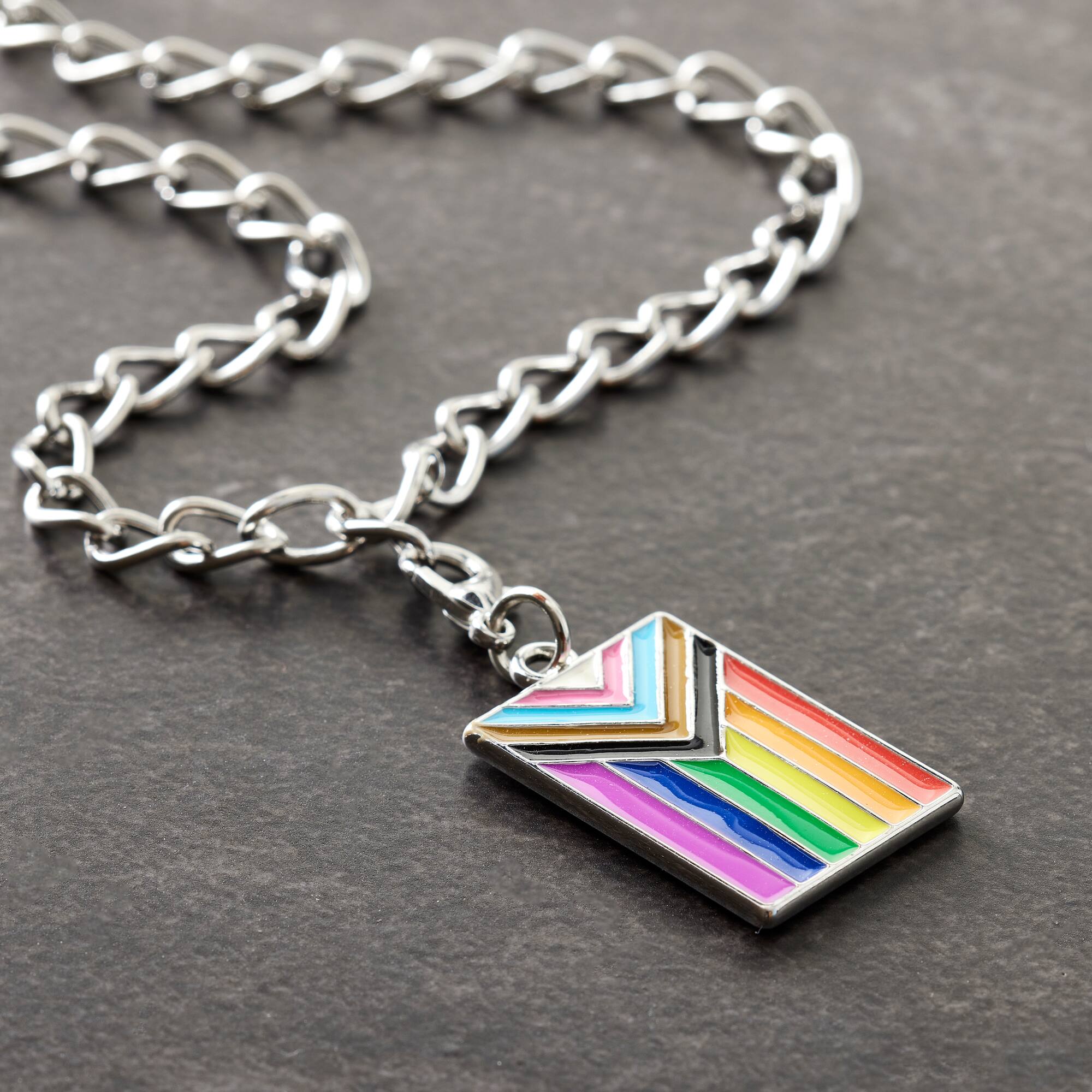 12 Pack: Progress Pride Flag Charm by Bead Landing™